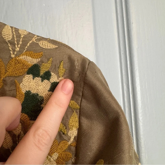 Johnny Was Biya Embroidered Floral Cropped Blazer Jacket Size S Boho Artsy READ - Picture 9 of 13